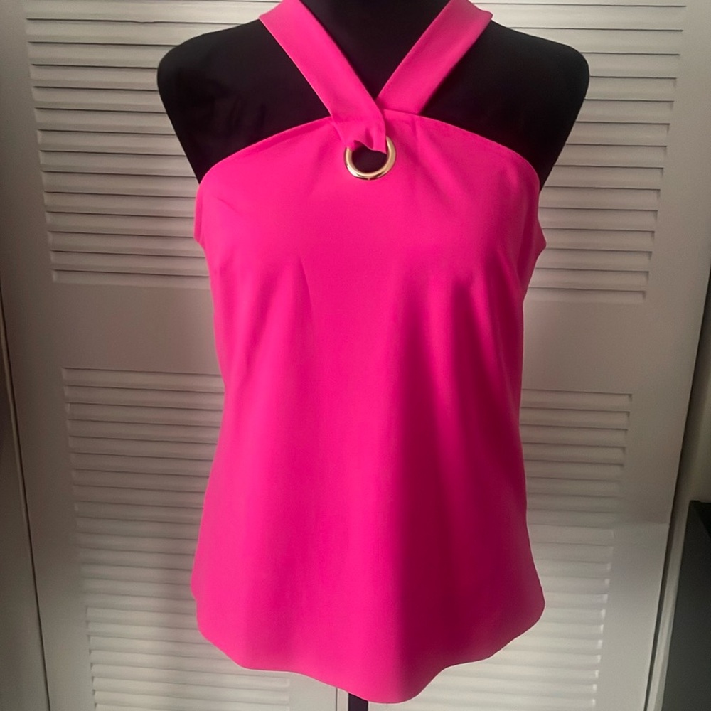 Pink halter top blouse NEW